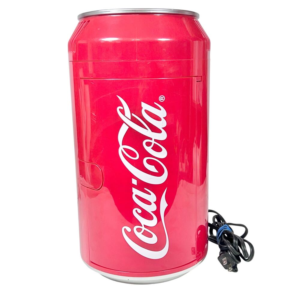 Coca Cola Coke Can Mini Fridge Refrigerator Portable Cooler 15”